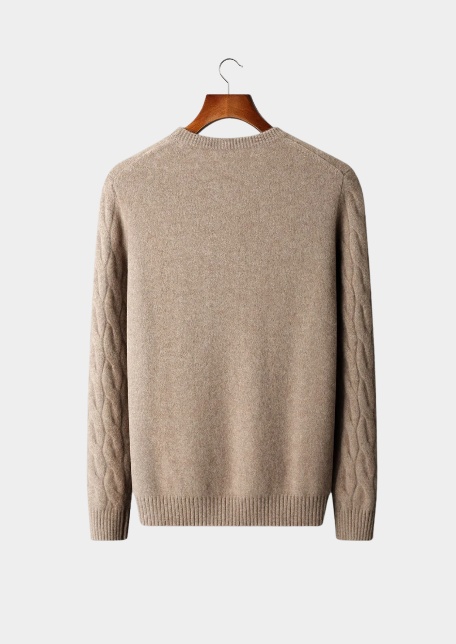 Premium Cashmere Cable Crewneck | Castielli