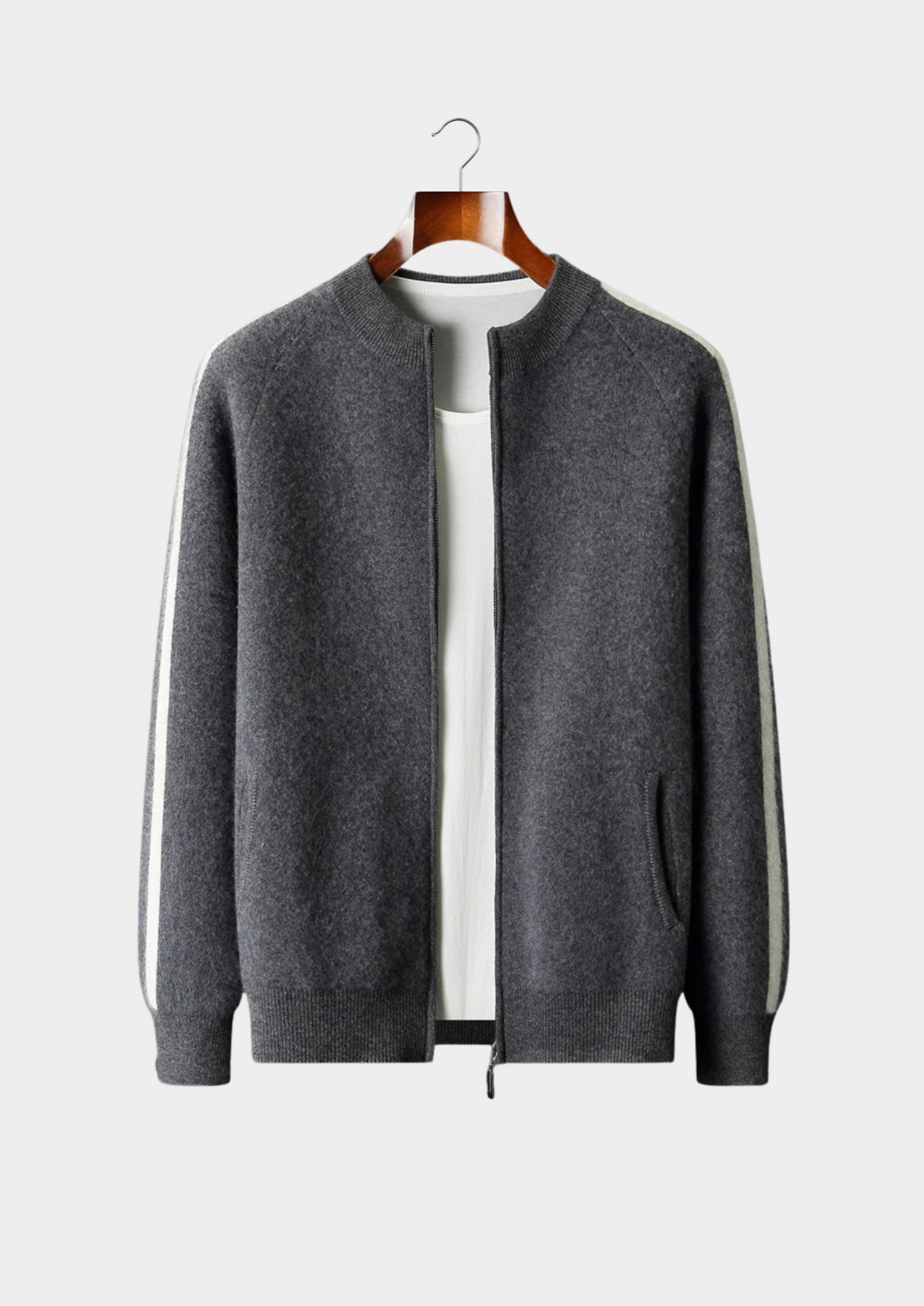 Pure Extra-Fine Merino Wool Striped Cardigan | Castielli