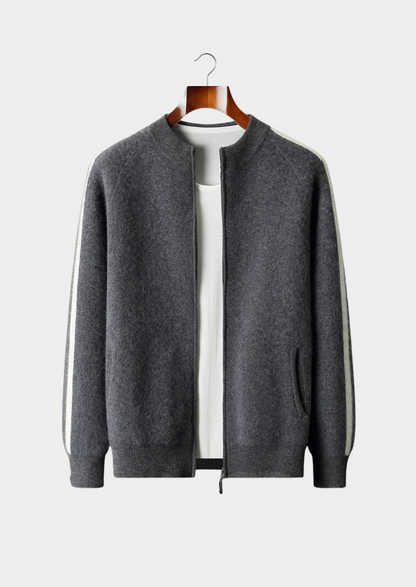 Pure Extra-Fine Merino Wool Striped Cardigan | Castielli