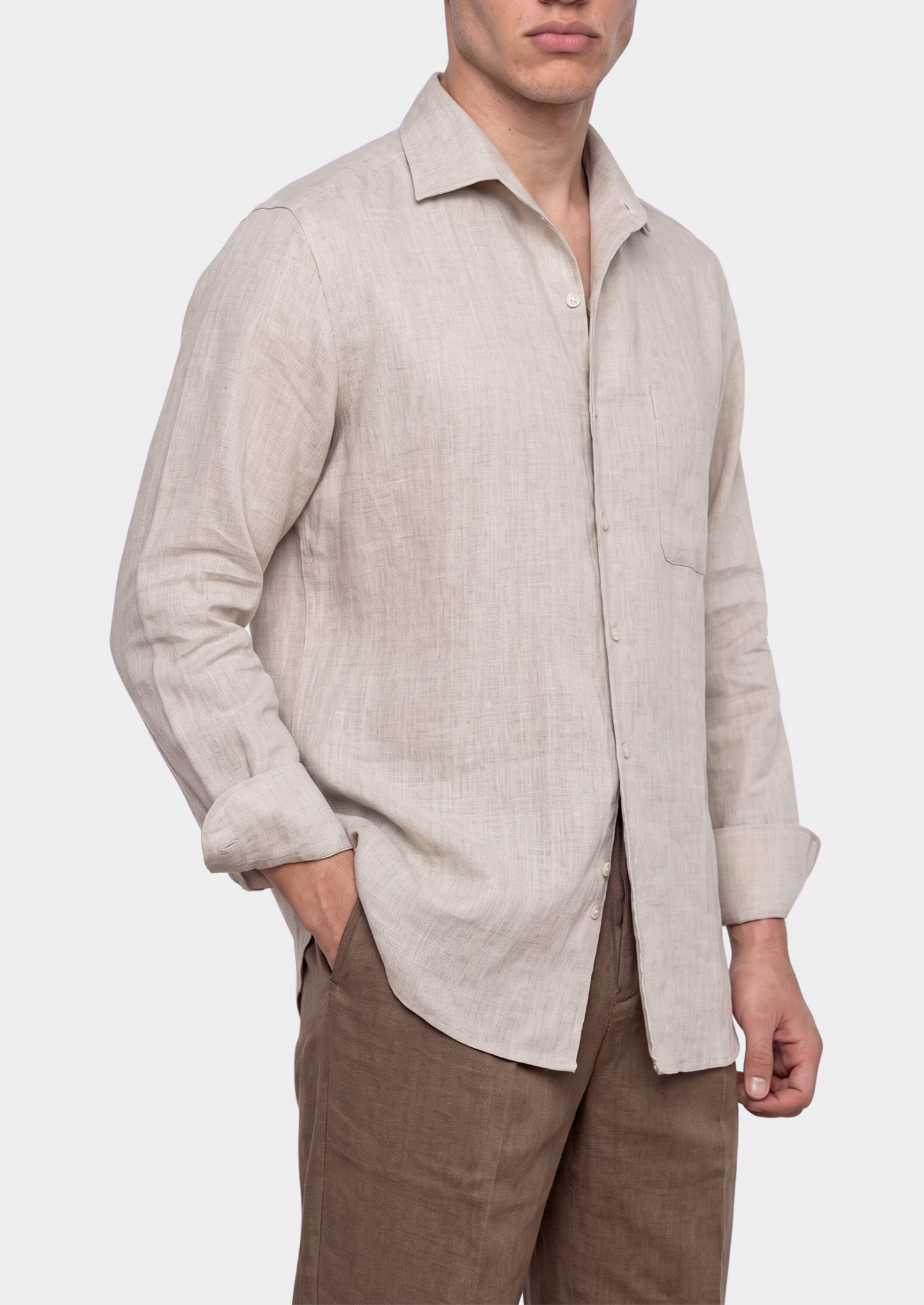 Amalfi Coastal Shirt - Light Beige | Castielli