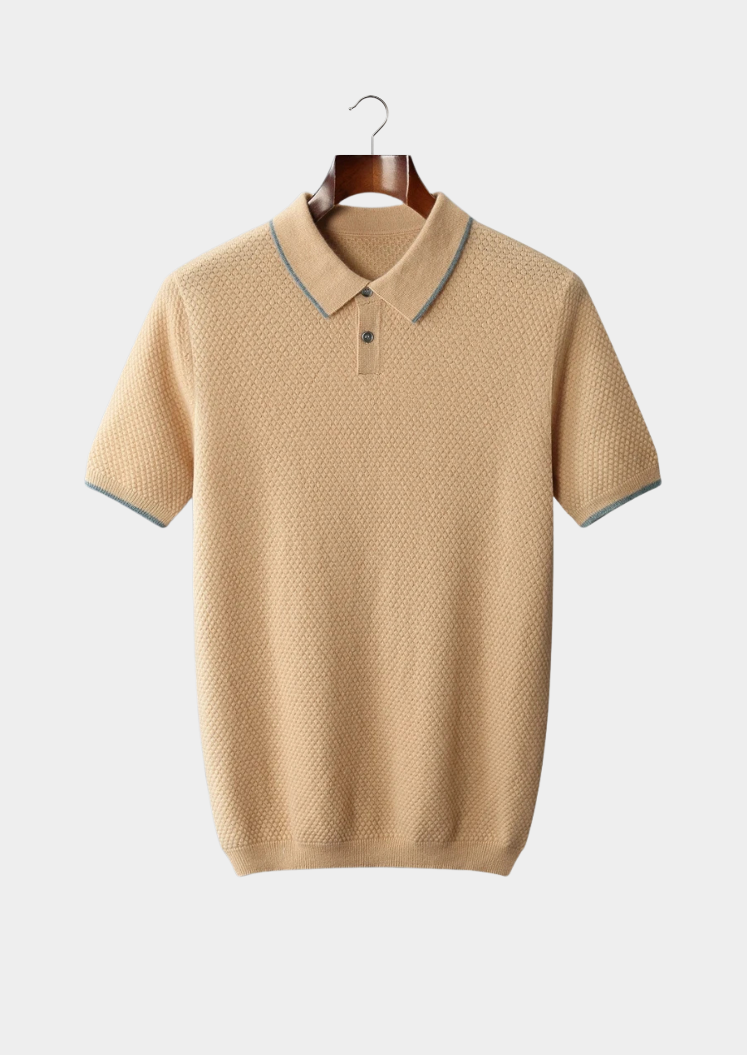 Premium Cashmere Mustard Two-Tone Polo | Castielli