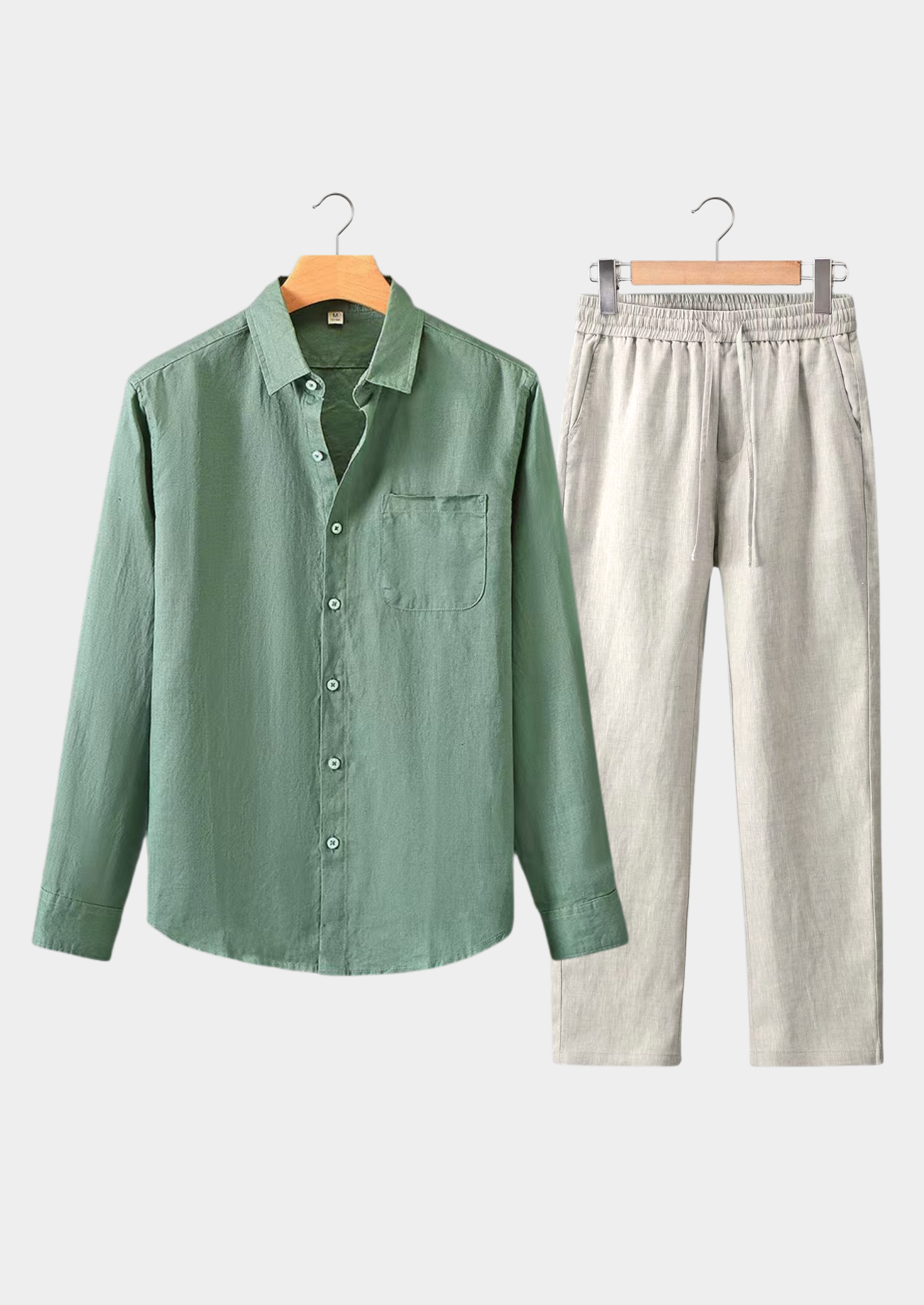 Dolcevita Longsleeve Summer Set - Green/beige | Castielli