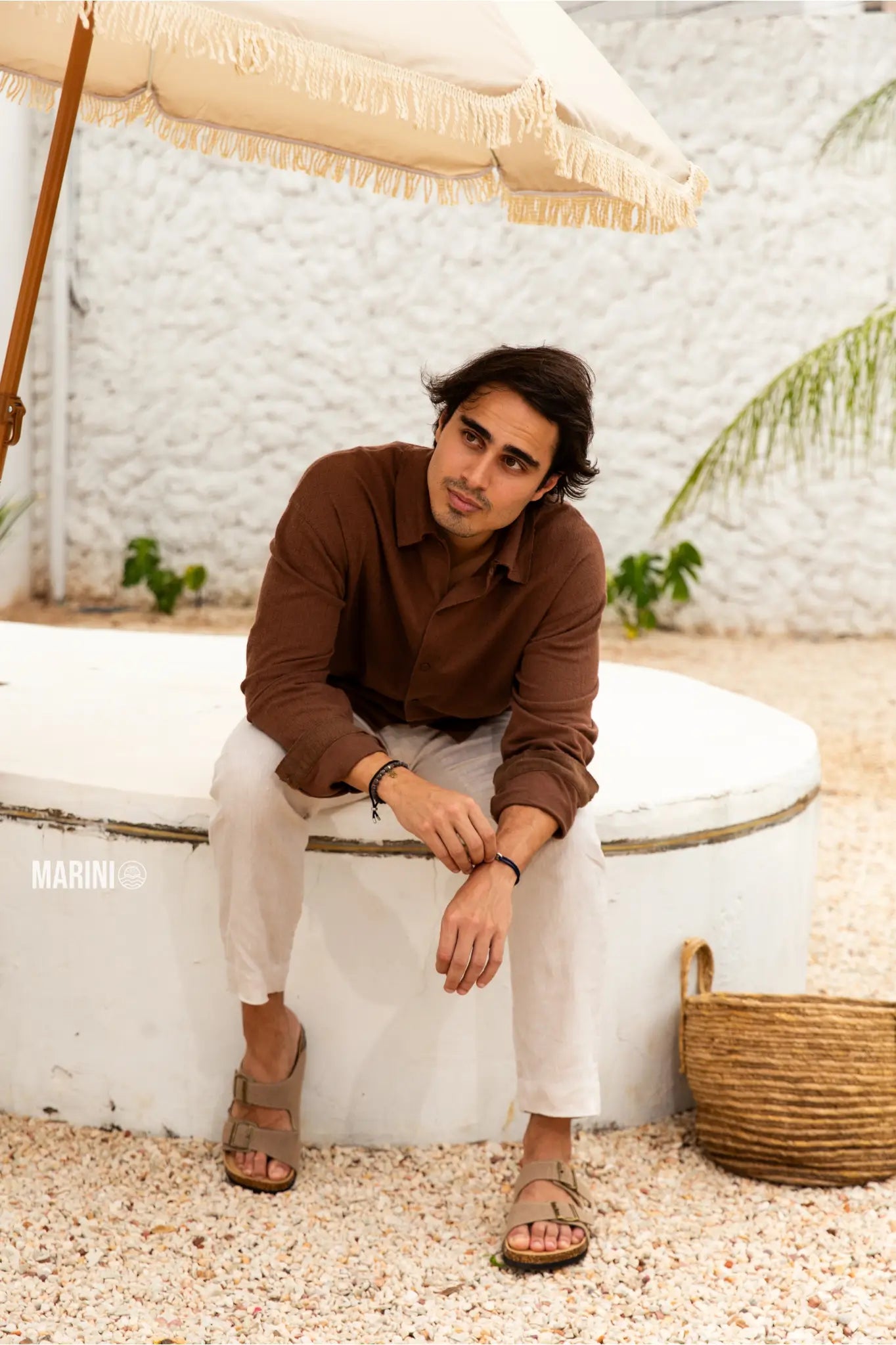 Maibulun Suede Arizona Sandals - Sand | Castielli