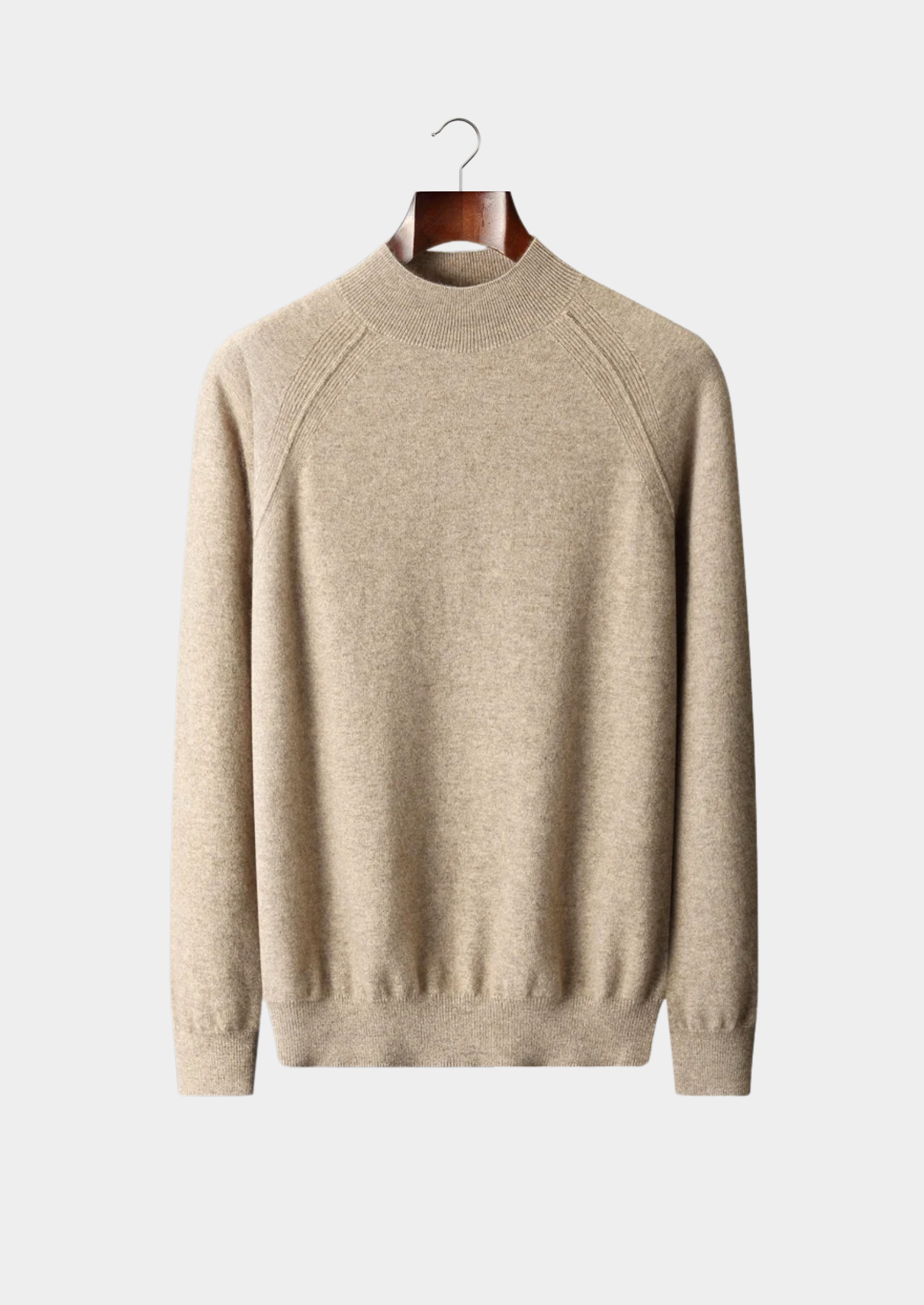 Pure Extra-Fine Merino Wool Raglan Mockneck | Castielli