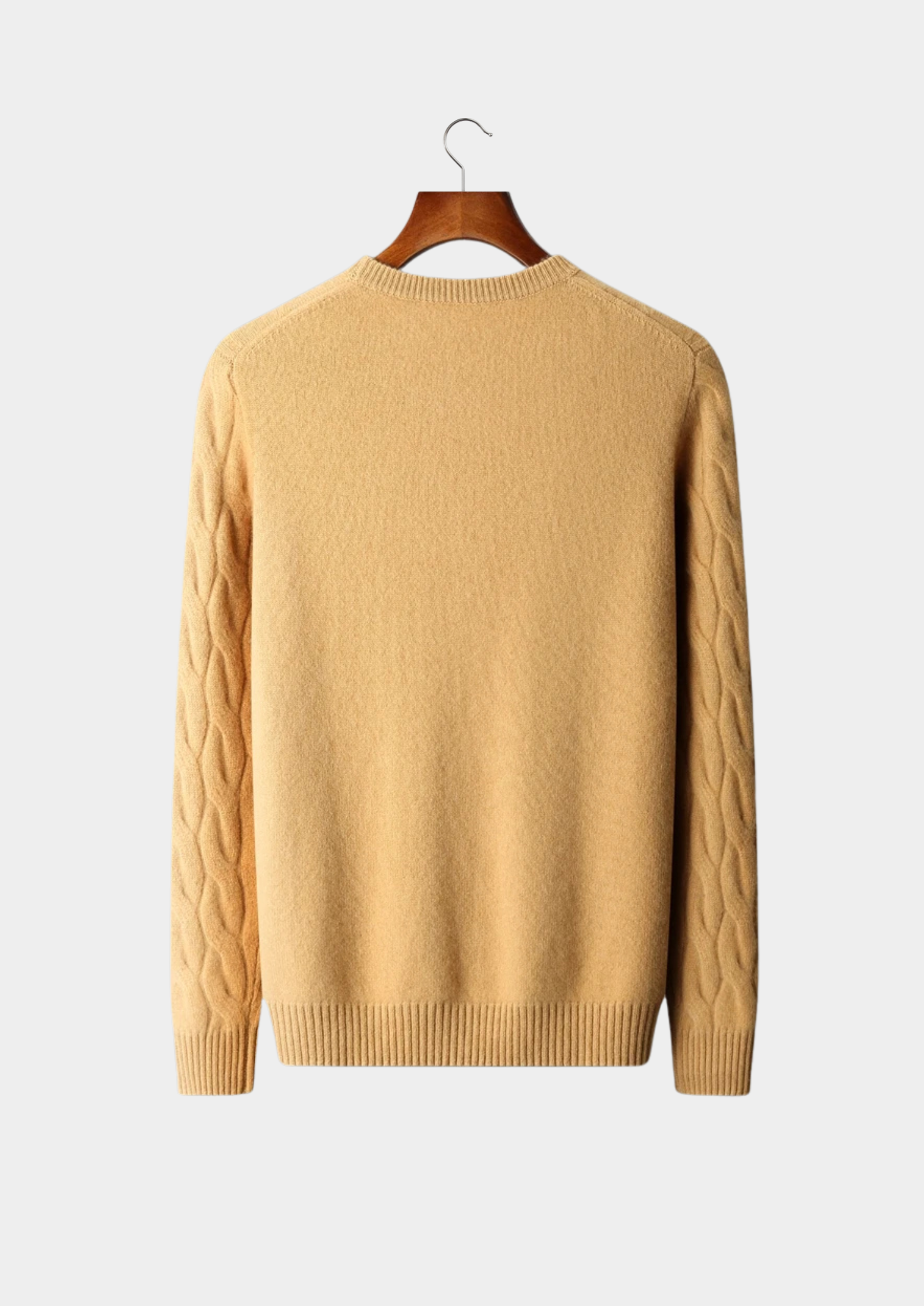 Premium Cashmere Cable Crewneck | Castielli