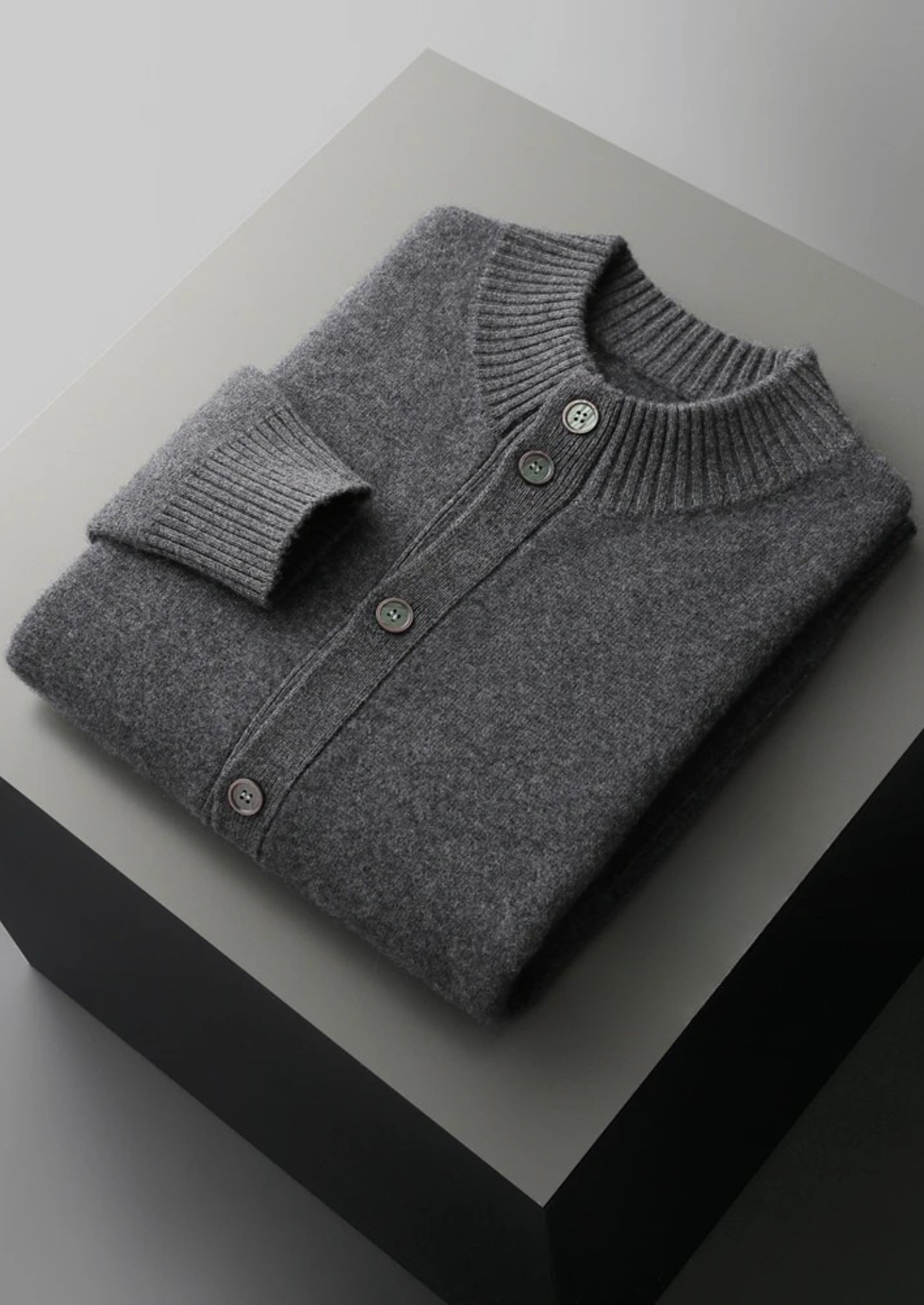 Premium Cashmere Button Cardigan | Castielli