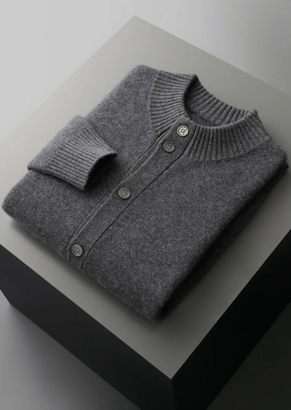 Premium Cashmere Button Cardigan | Castielli