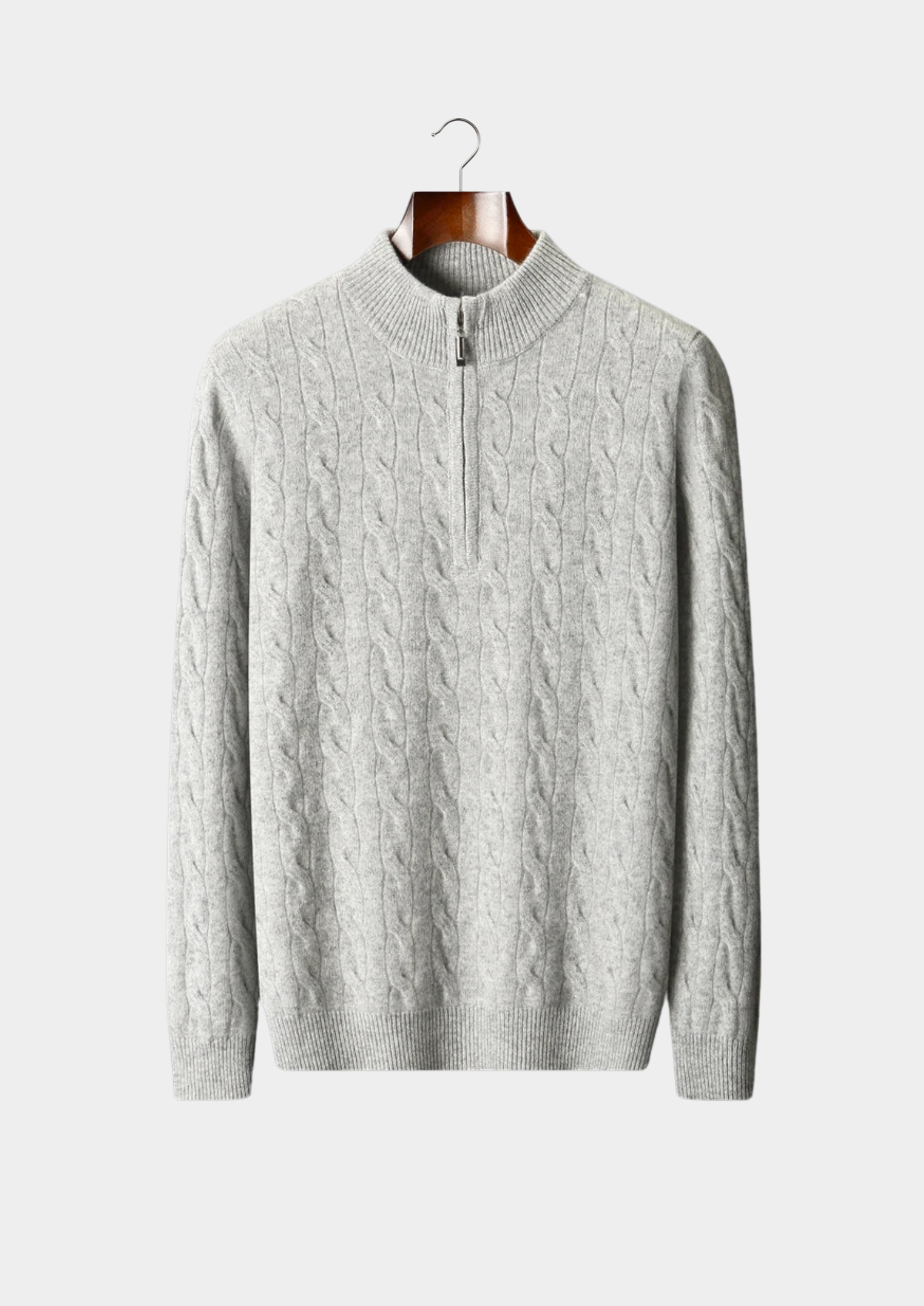 Pure Extra-Fine Merino Wool Cable Half Zip | Castielli