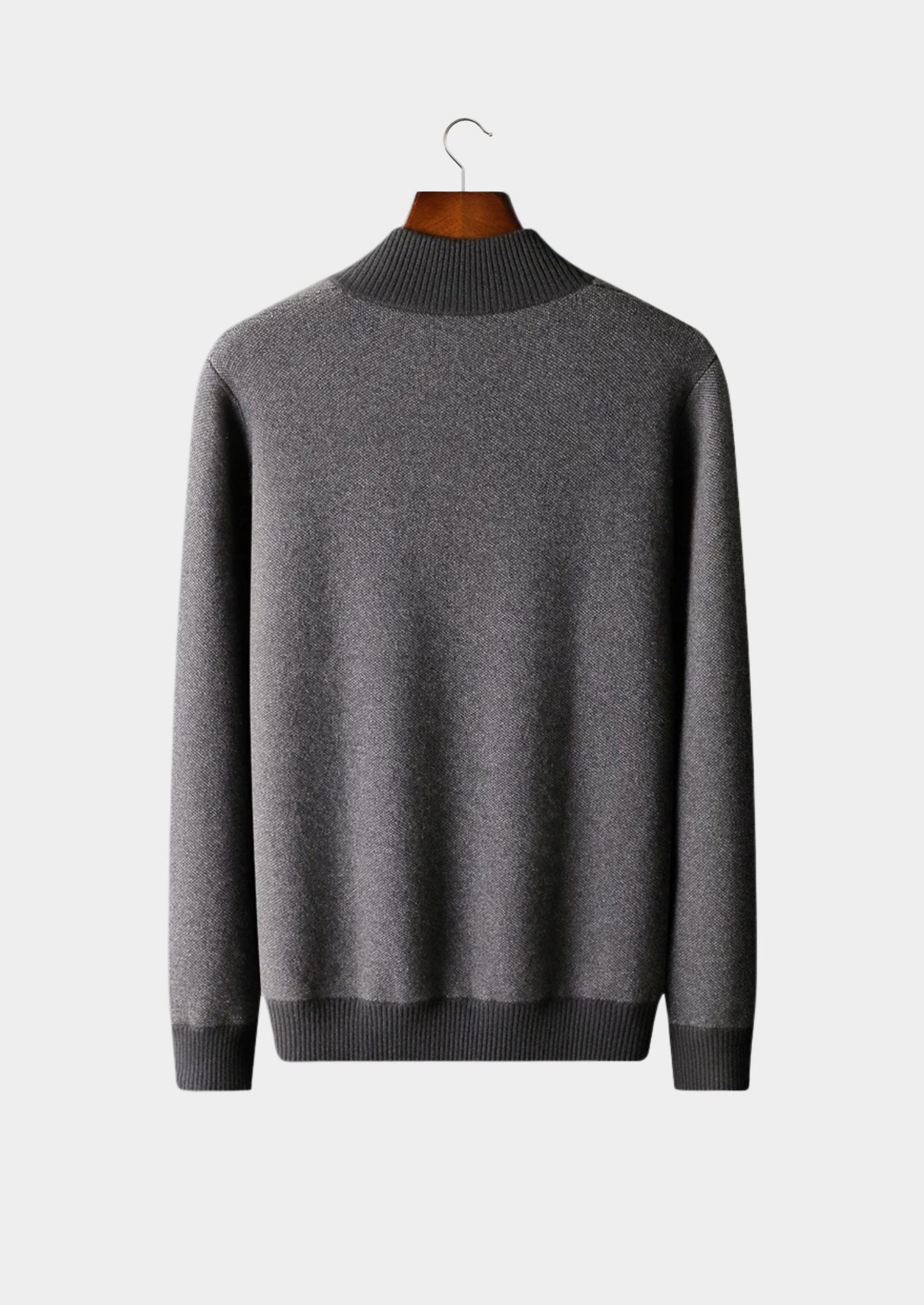 Premium Cashmere Jacquard Zip Cardigan | Castielli