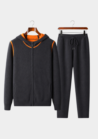 Premium Cashmere Deep Gray Milano Leisure Set | Castielli