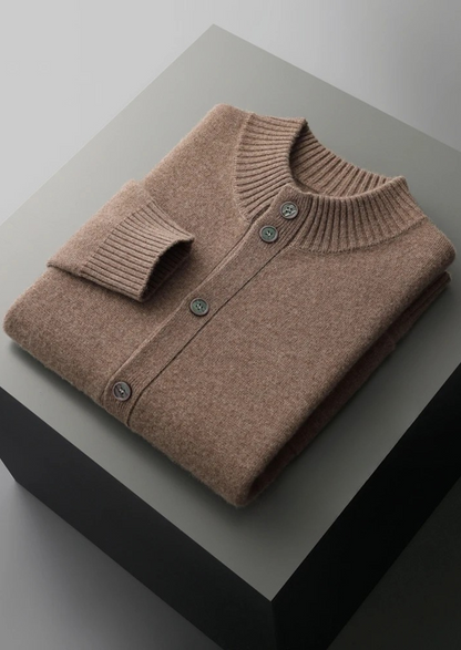 Premium Cashmere Button Cardigan | Castielli