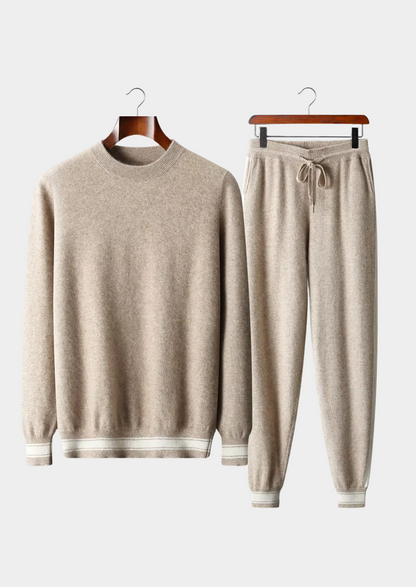 Premium Cashmere Sand Vienna Leisure Set | Castielli