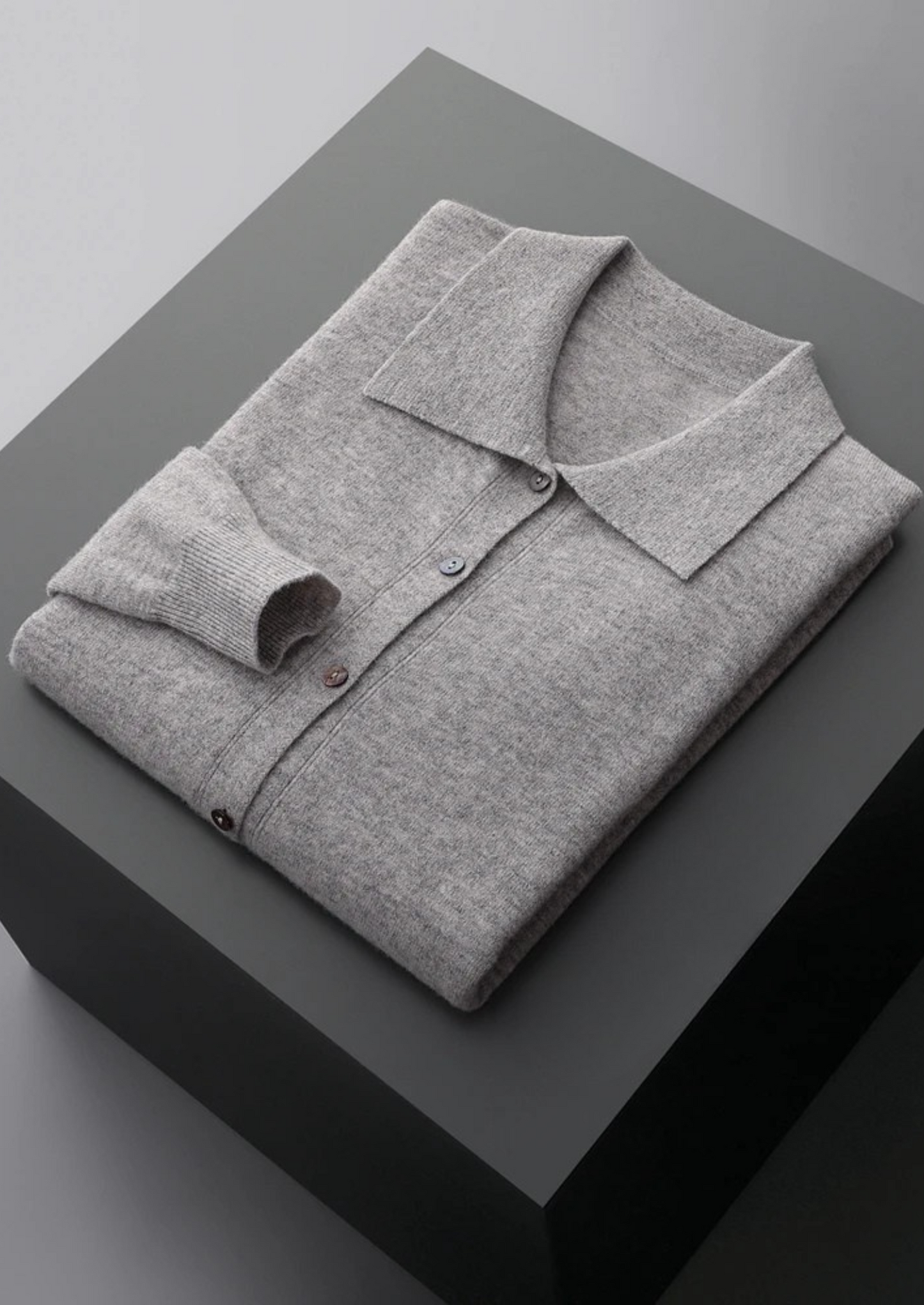 Pure Extra-Fine Merino Wool Polo Cardigan | Castielli