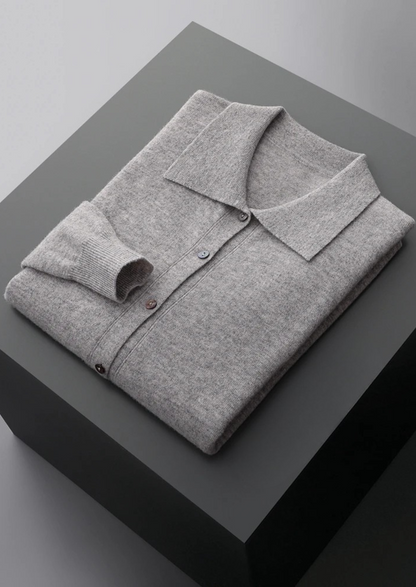 Pure Extra-Fine Merino Wool Polo Cardigan | Castielli