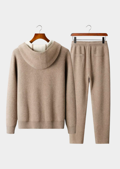 Premium Cashmere Beige Milano Leisure Set | Castielli
