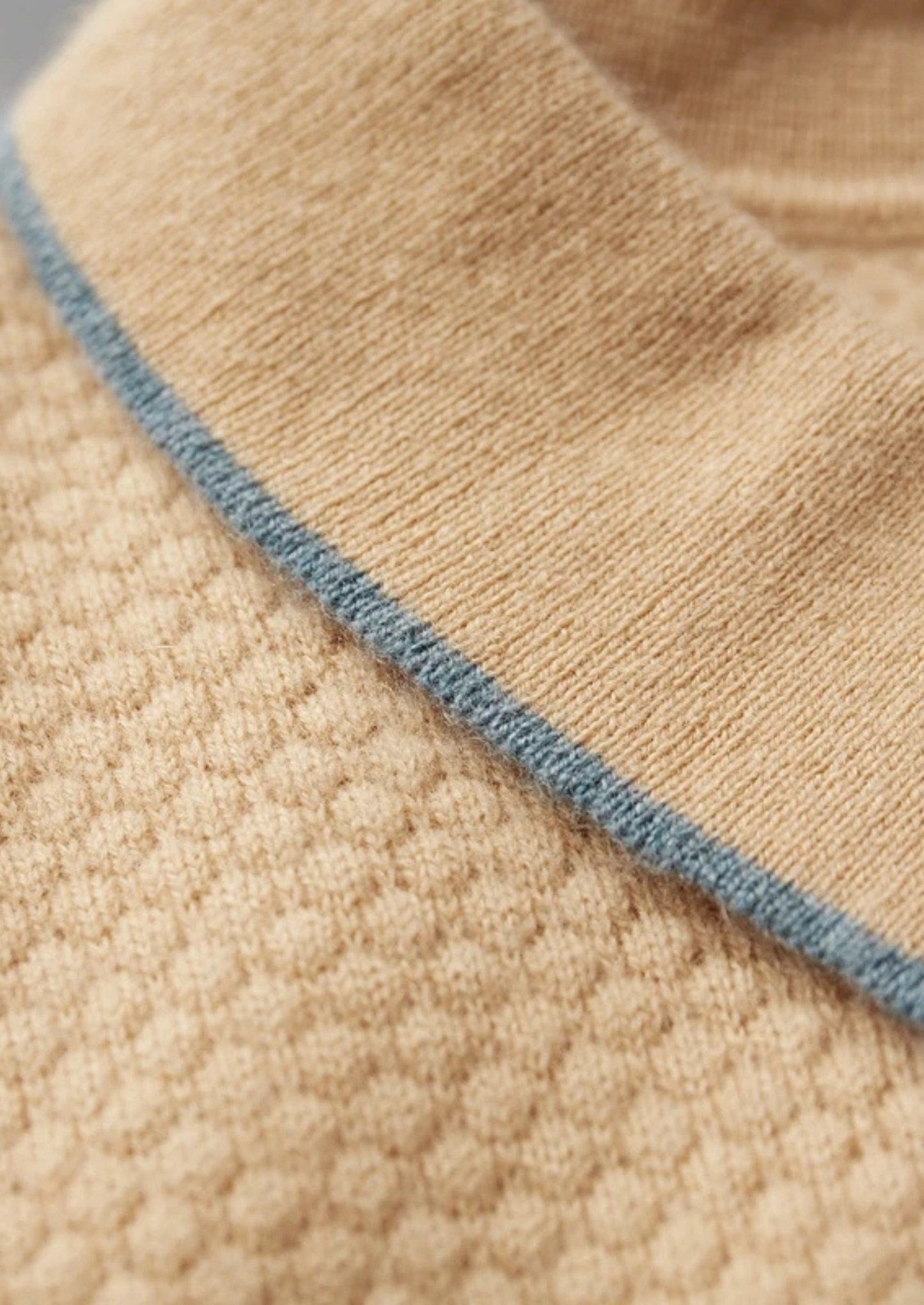 Premium Cashmere Mustard Two-Tone Polo | Castielli