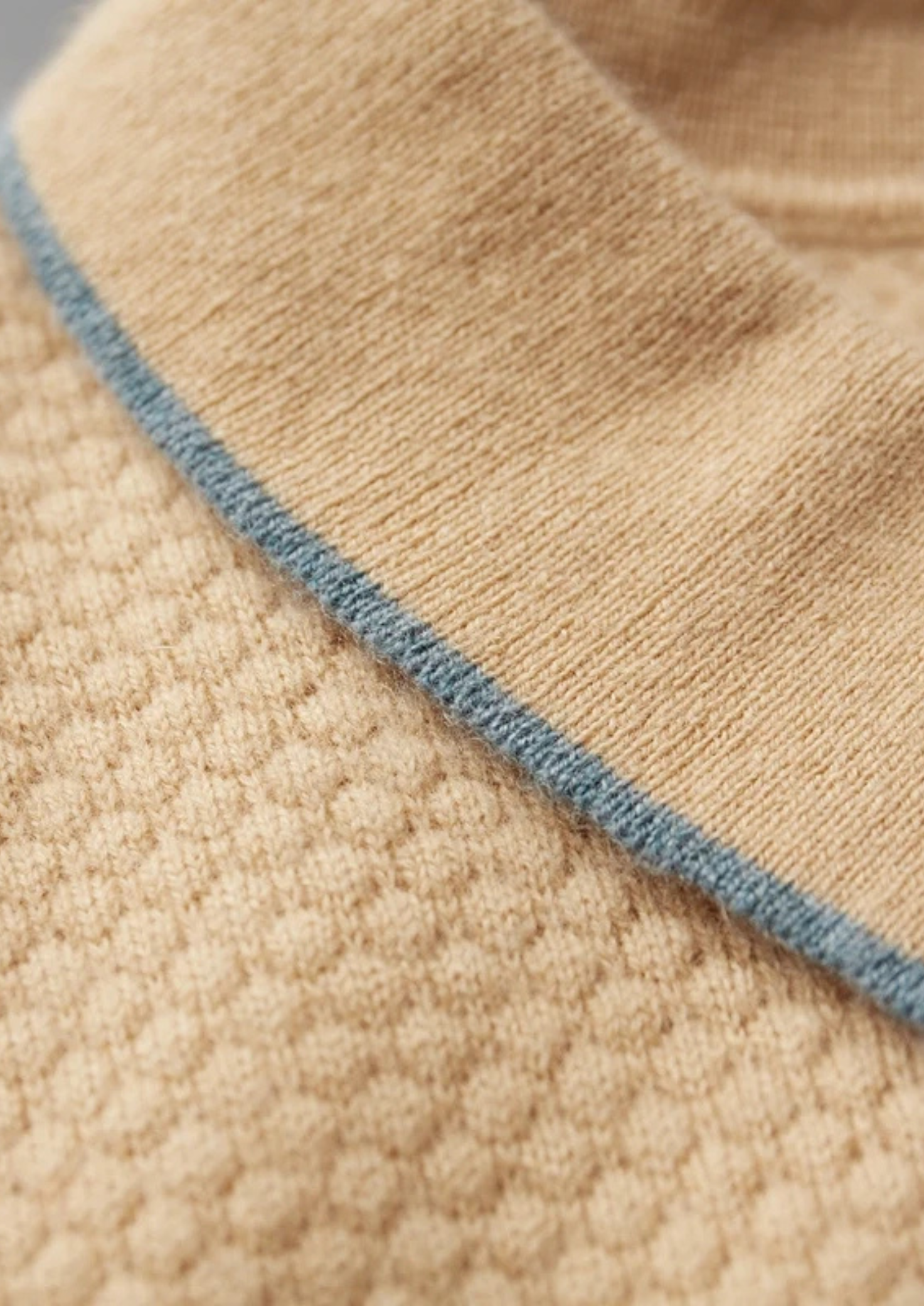 Premium Cashmere Mustard Two-Tone Polo | Castielli