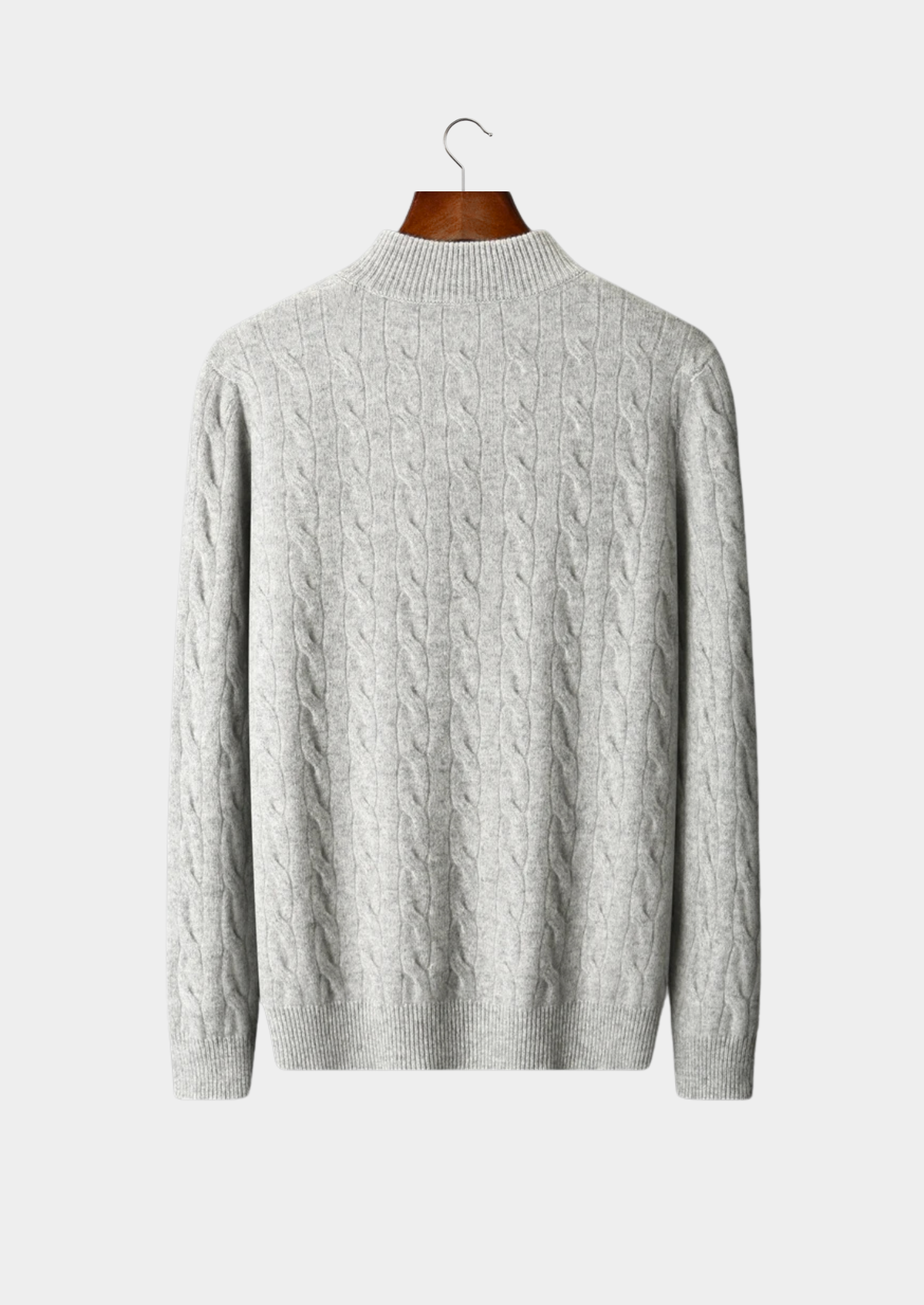Pure Extra-Fine Merino Wool Cable Half Zip | Castielli
