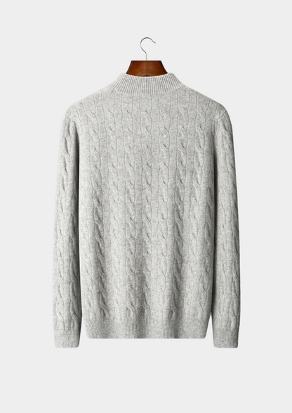 Pure Extra-Fine Merino Wool Cable Half Zip | Castielli