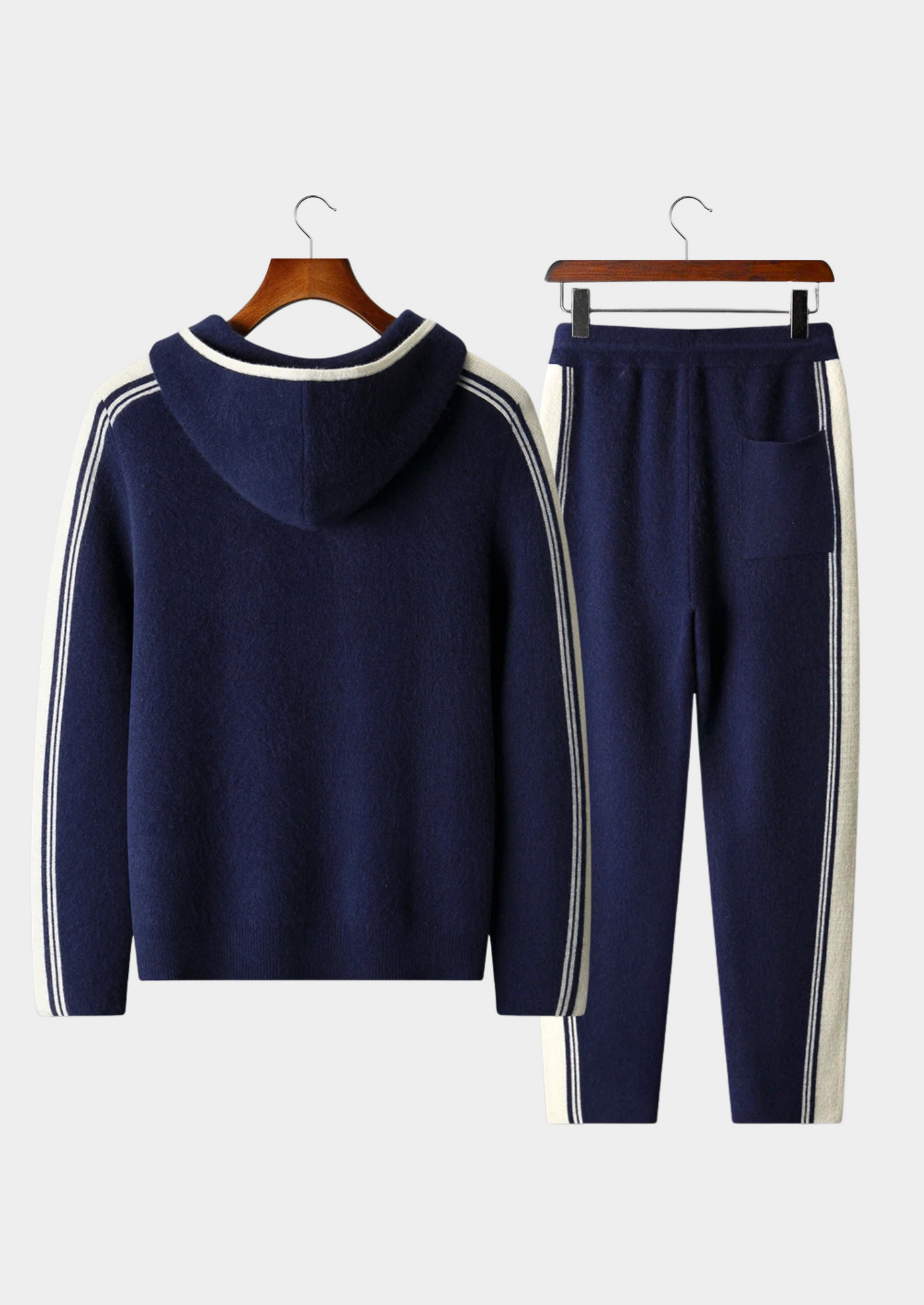 Pure Extra-Fine Merino Wool Navy Blue Damien Set | Castielli