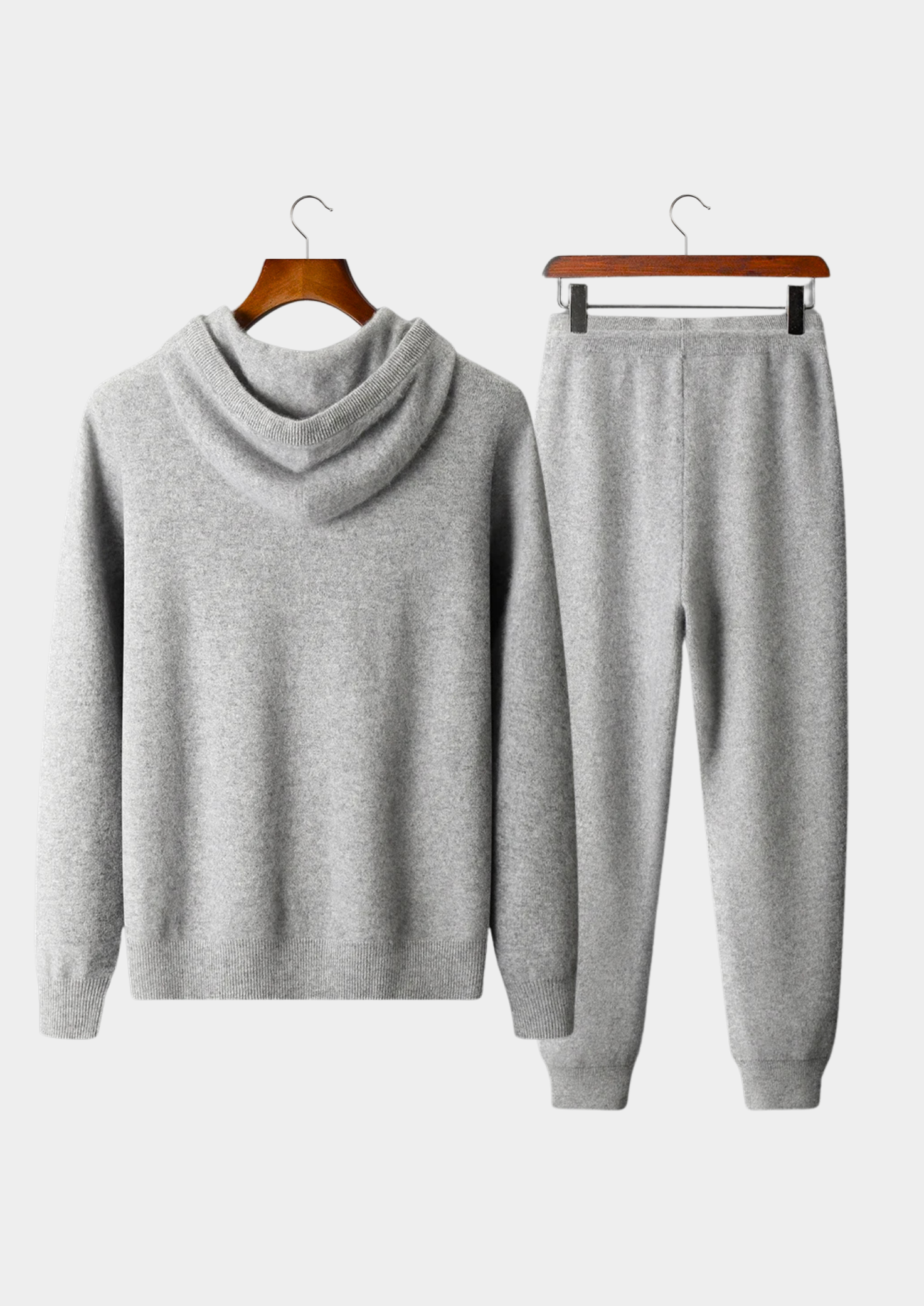 Premium Cashmere Light Gray Alain Leisure Set | Castielli