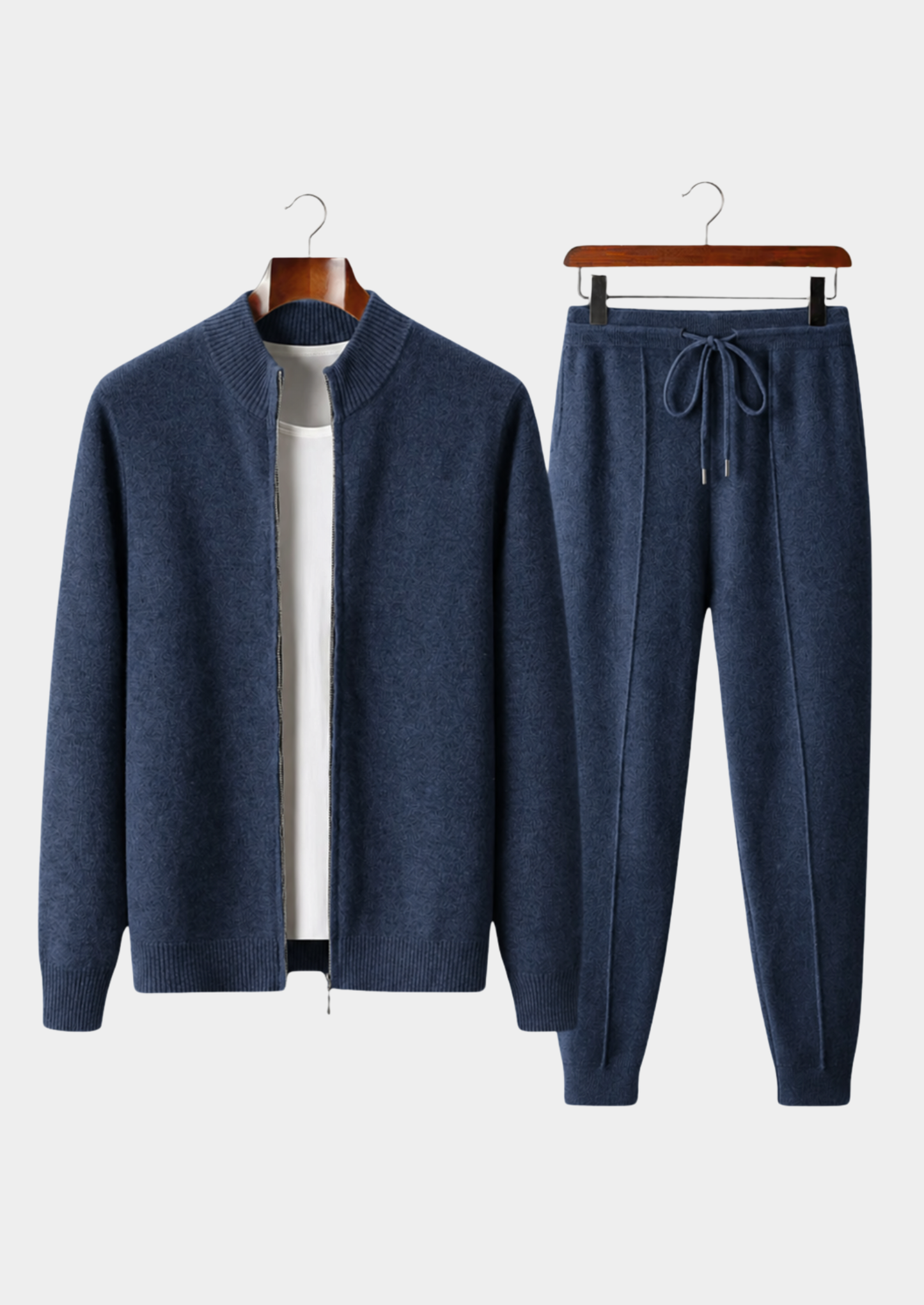 Pure Extra-Fine Merino Wool Navy Blue Luzzo Set | Castielli
