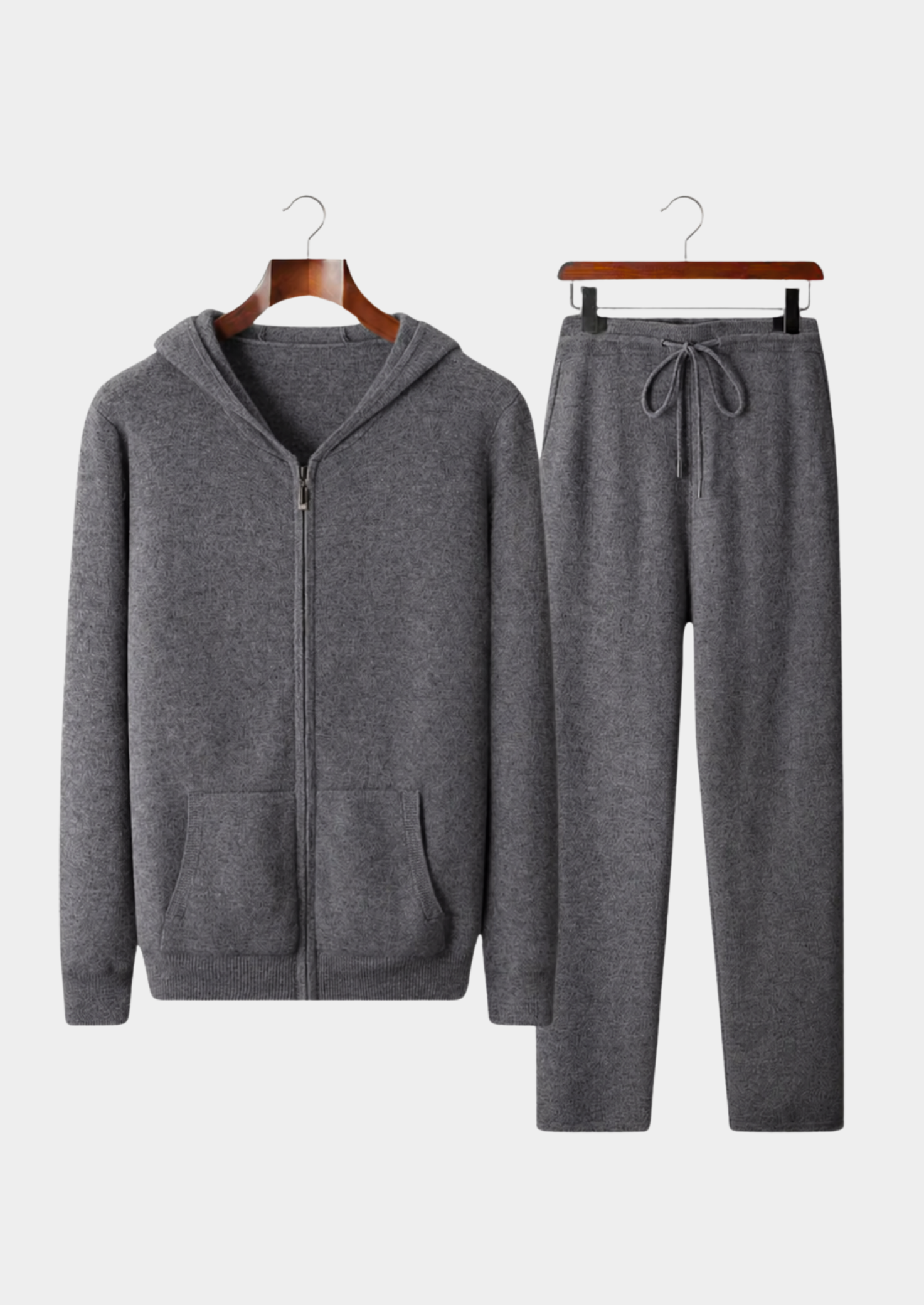 Pure Extra-Fine Merino Wool Dark Gray Arvo Set | Castielli
