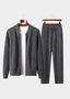 Pure Extra-Fine Merino Wool Dark Gray Falconi Set