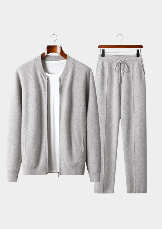 Pure Extra-Fine Merino Wool Light Gray Falconi Set | Castielli