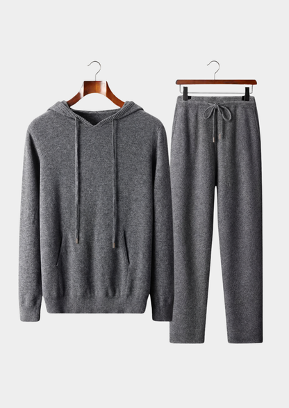 Pure Extra-Fine Merino Wool Dark Gray Savro Set | Castielli