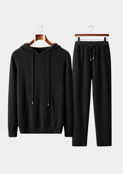 Pure Extra-Fine Merino Wool Black Savro Set | Castielli