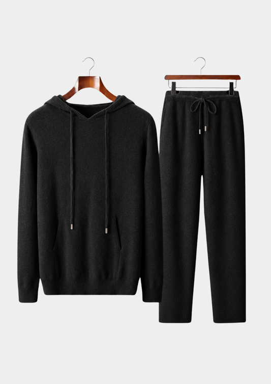Pure Extra-Fine Merino Wool Black Savro Set | Castielli