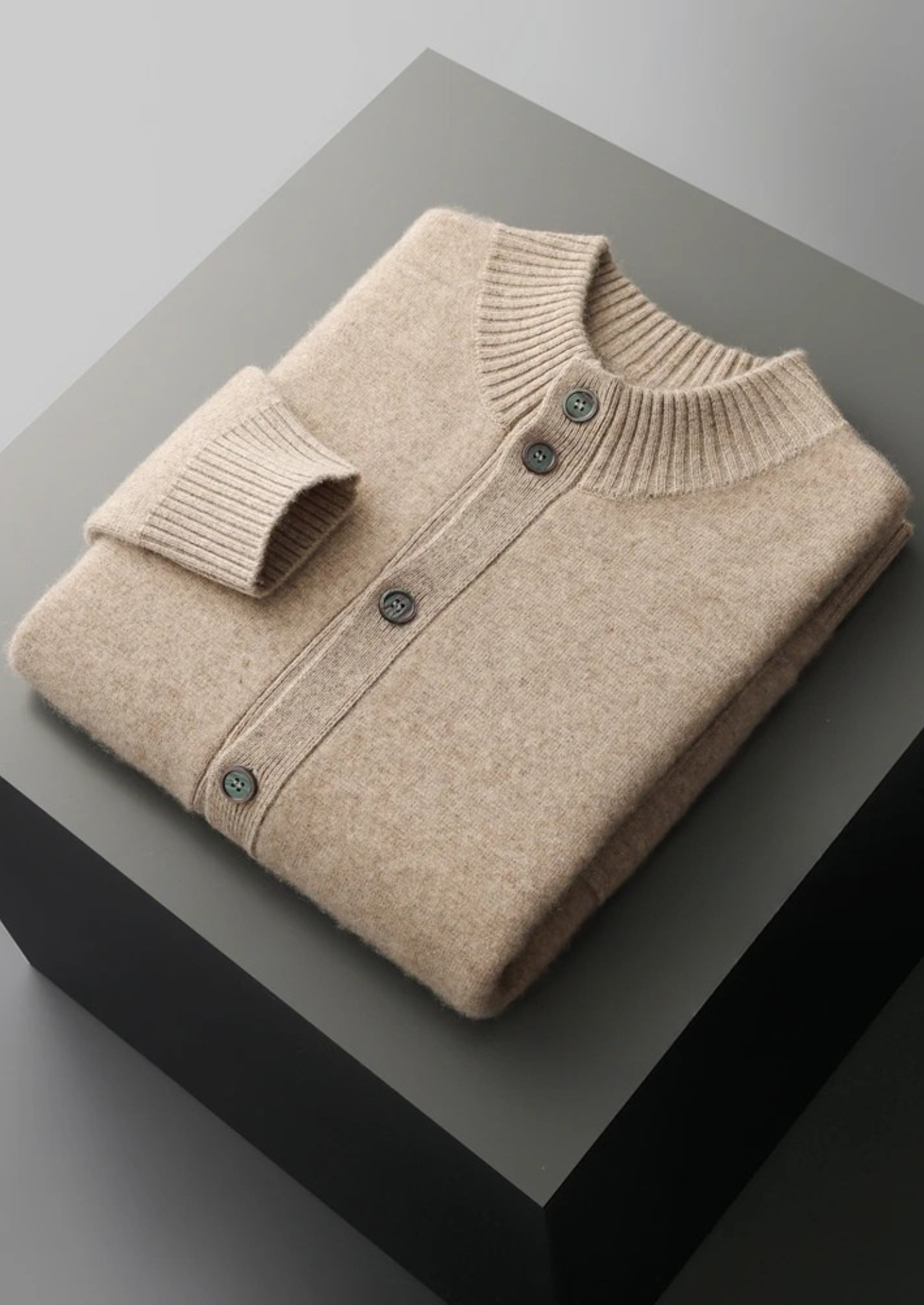 Premium Cashmere Button Cardigan | Castielli
