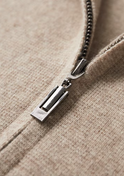 Pure Extra-Fine Merino Wool Zip Polo Cardigan | Castielli