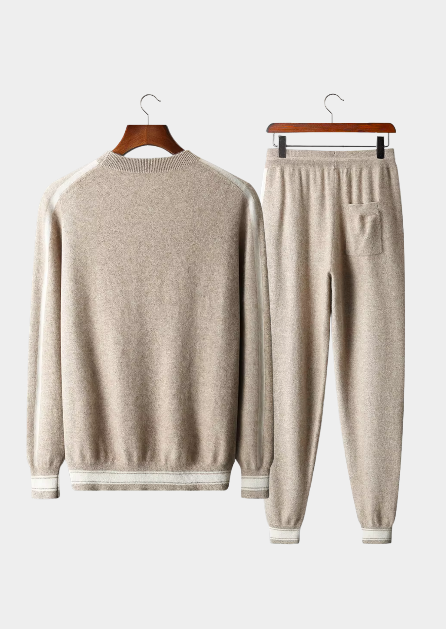 Premium Cashmere Sand Vienna Leisure Set | Castielli