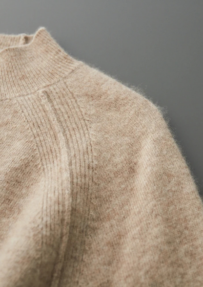 Pure Extra-Fine Merino Wool Raglan Mockneck | Castielli