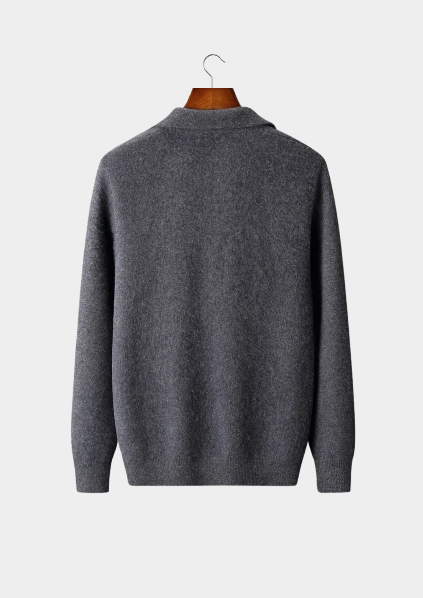 Premium Cashmere Zip Polo Cardigan | Castielli