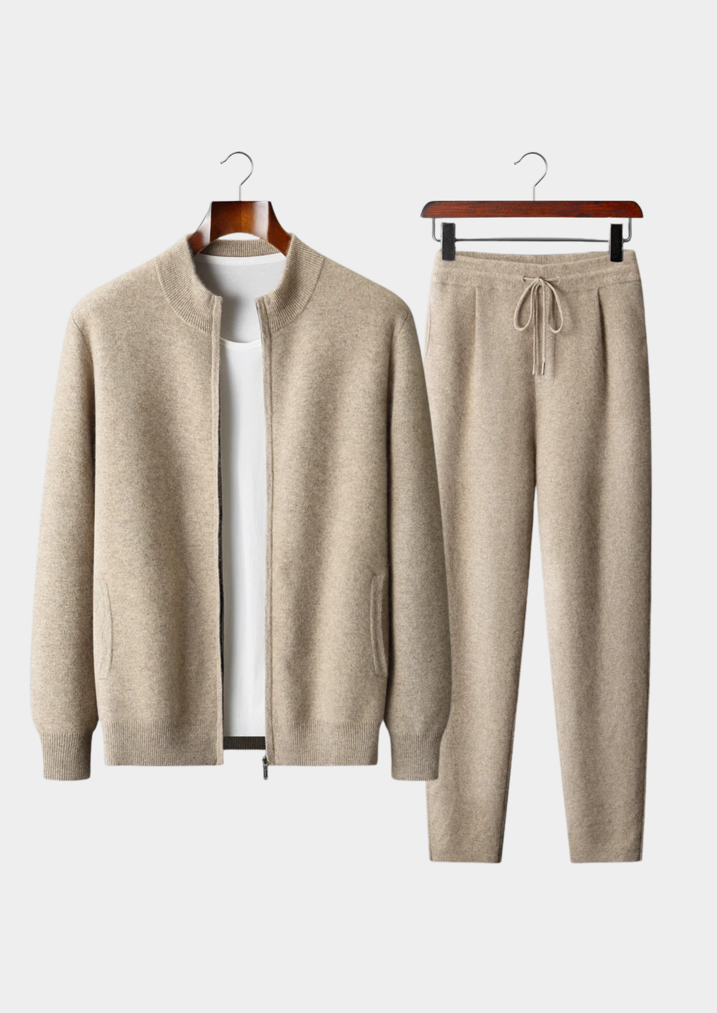 Premium Cashmere Sand Denis Leisure Set | Castielli