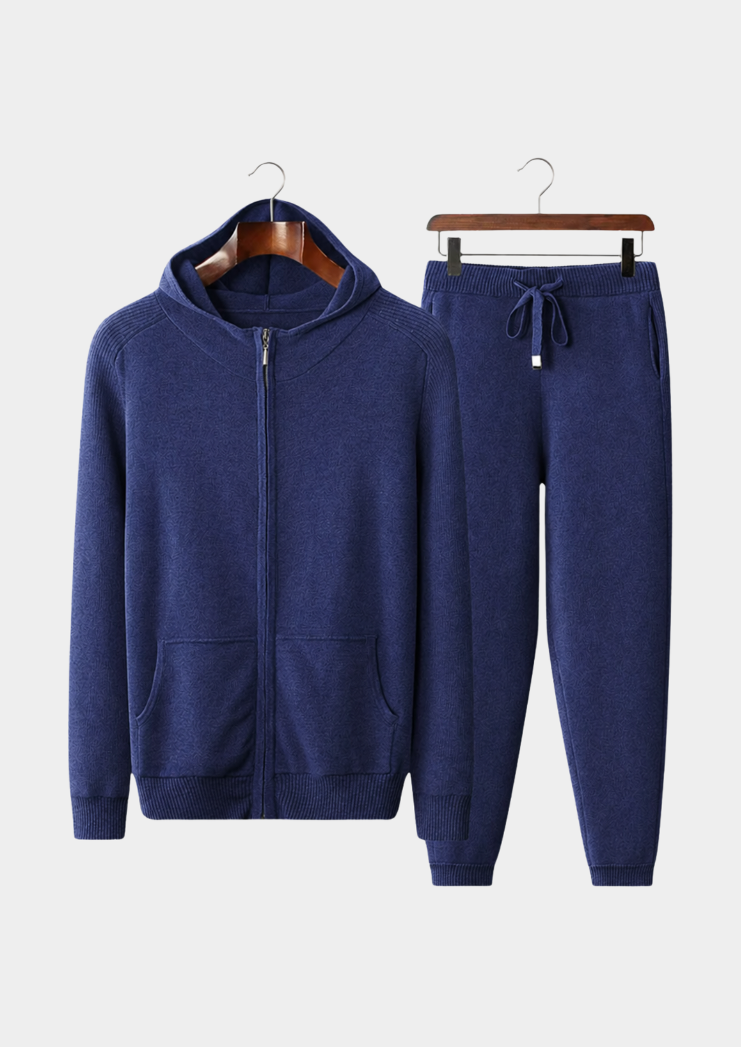 Premium Cashmere Navy Blue Kilian Leisure Set | Castielli