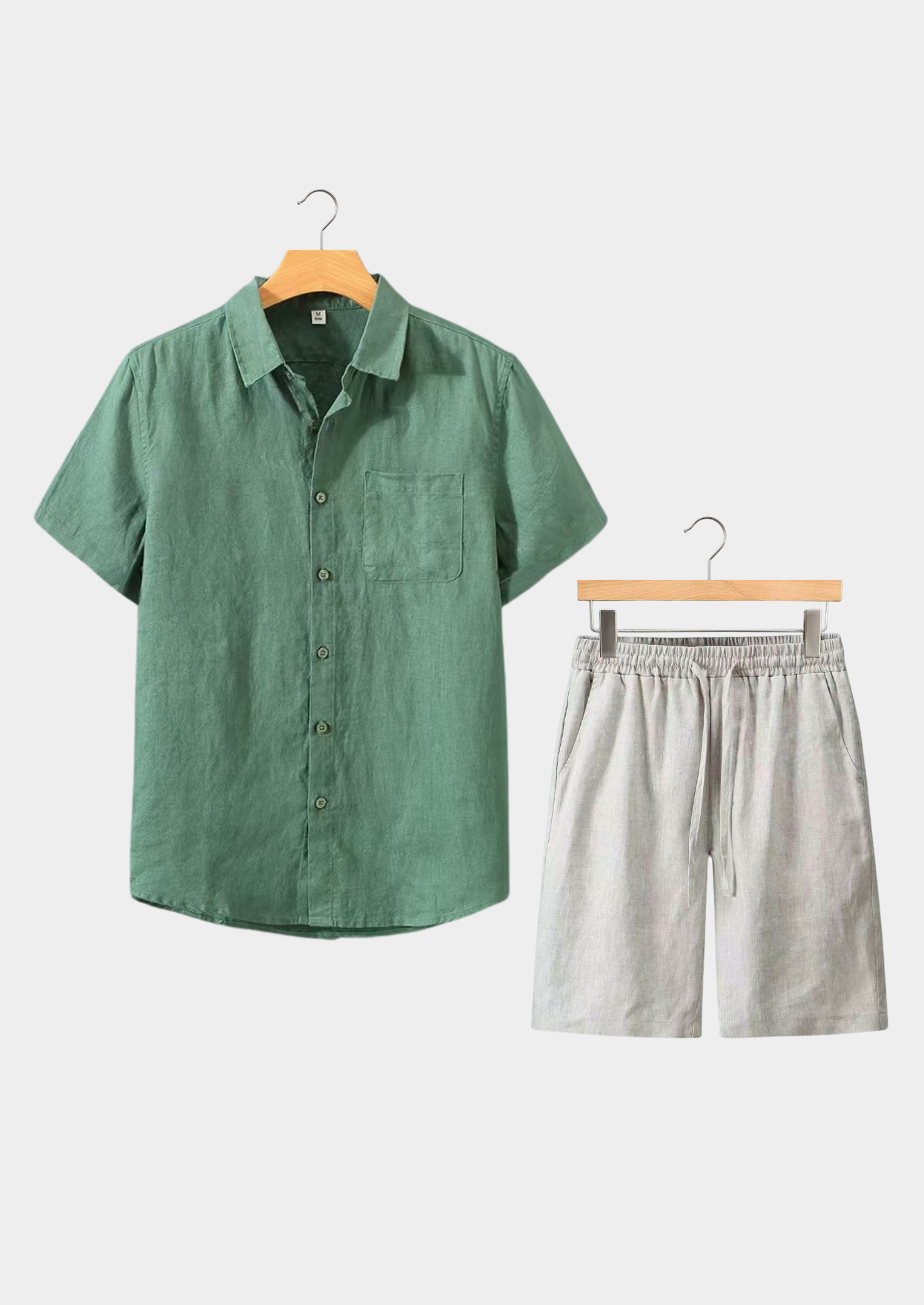 Dolcevita Shortsleeve Summer Set - Green/beige | Castielli