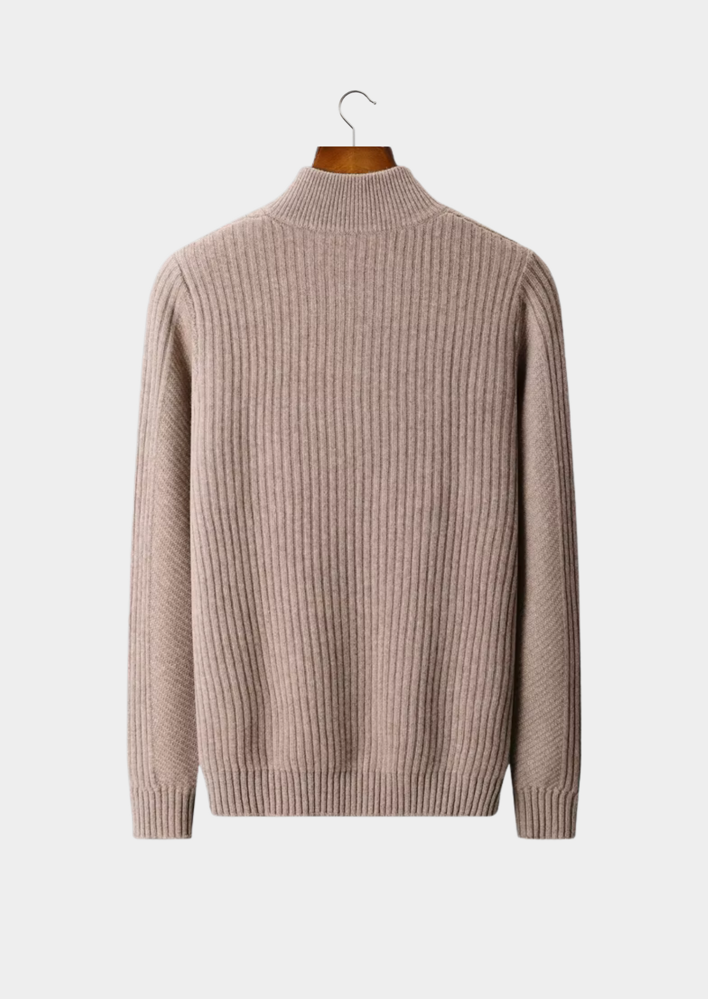 Pure Extra-Fine Merino Wool Ribbed Henley Sweater | Castielli