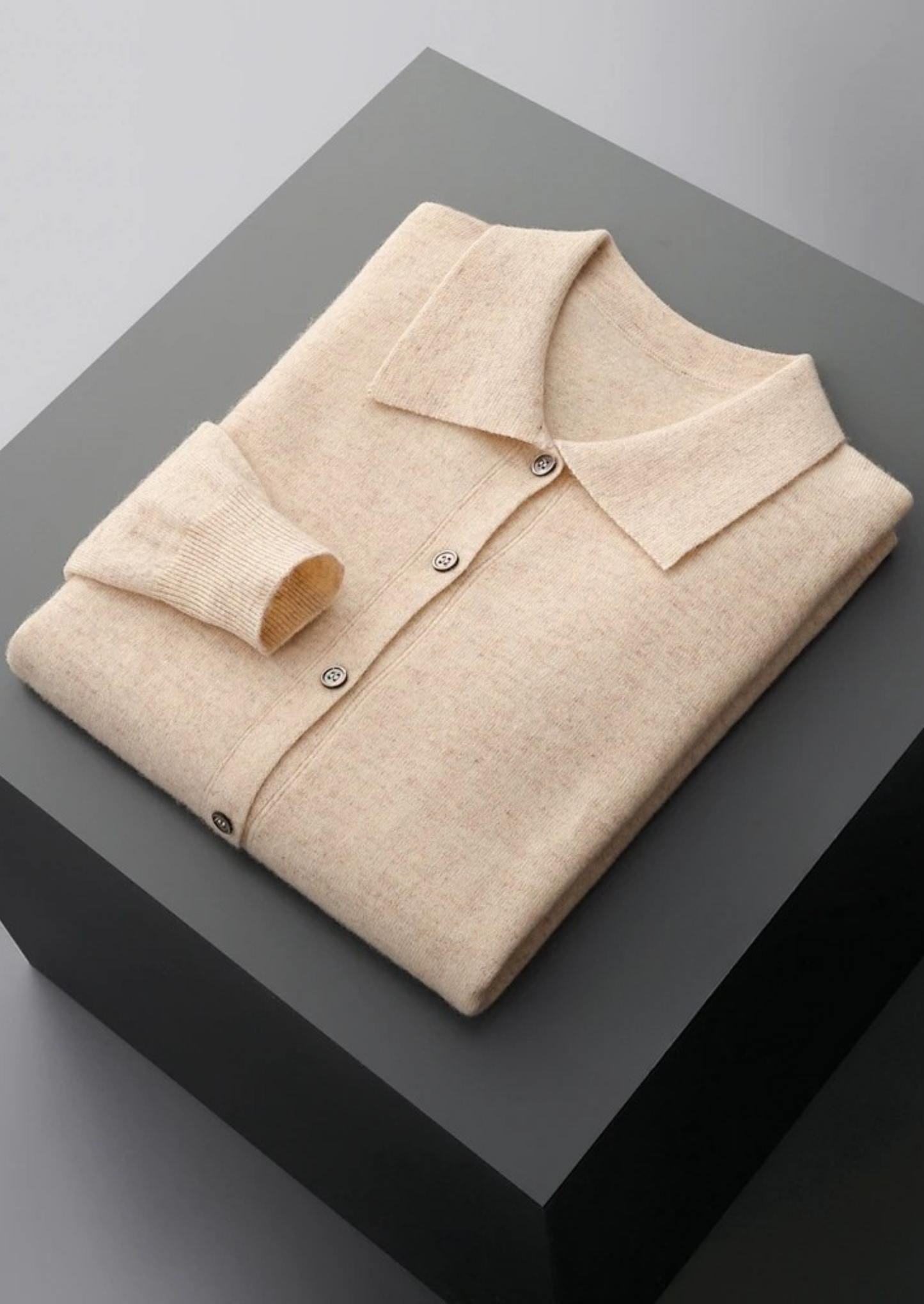 Pure Extra-Fine Merino Wool Polo Cardigan | Castielli