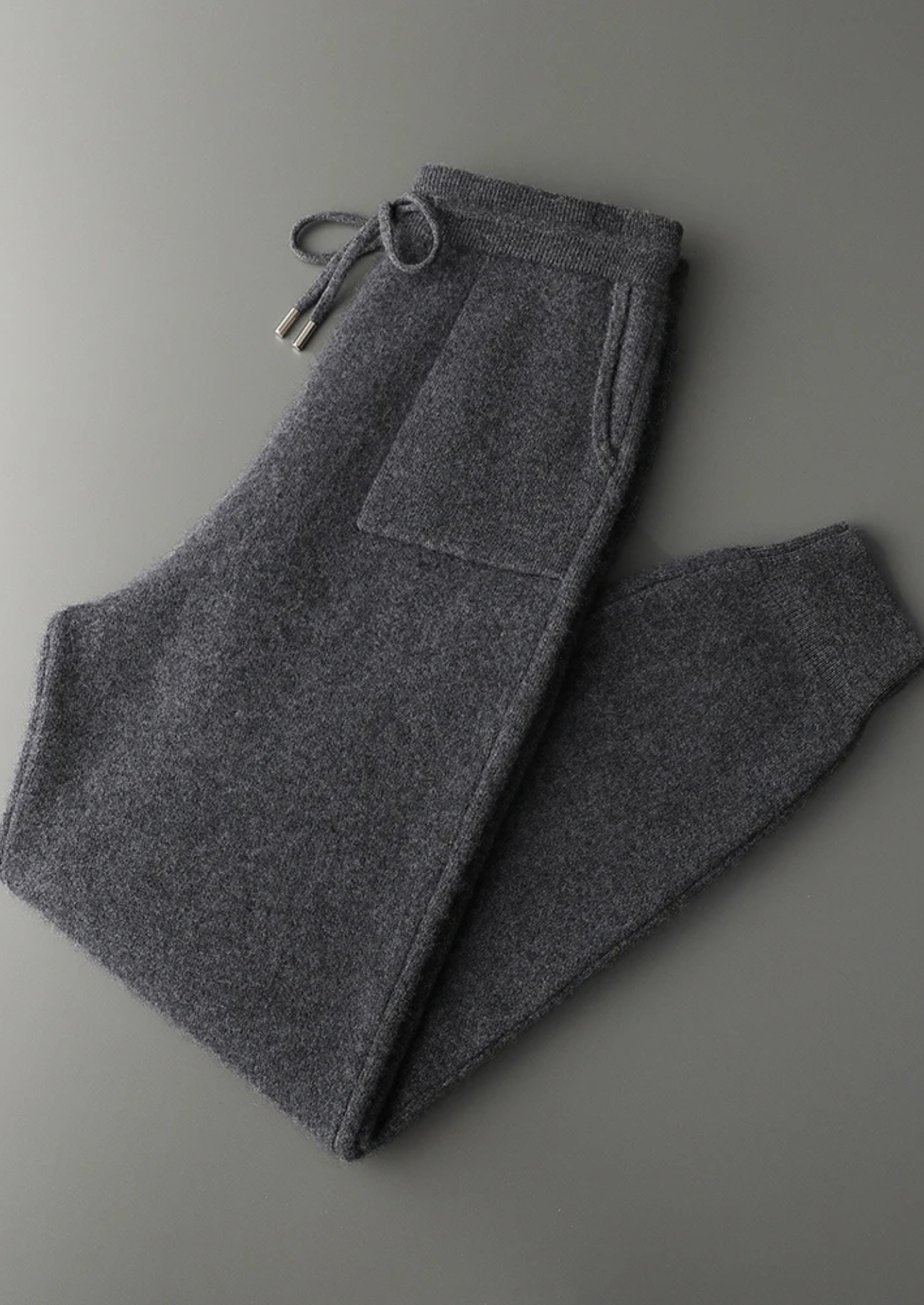 Premium Cashmere Dark Gray Alain Leisure Set | Castielli