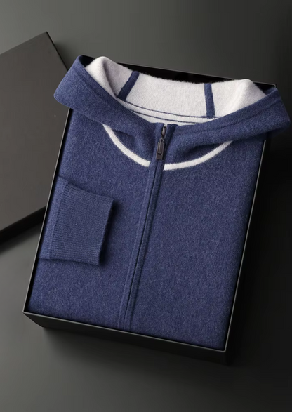 Premium Cashmere Navy Blue Milano Leisure Set | Castielli
