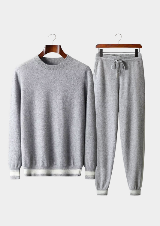 Premium Cashmere Light Gray Vienna Leisure Set | Castielli