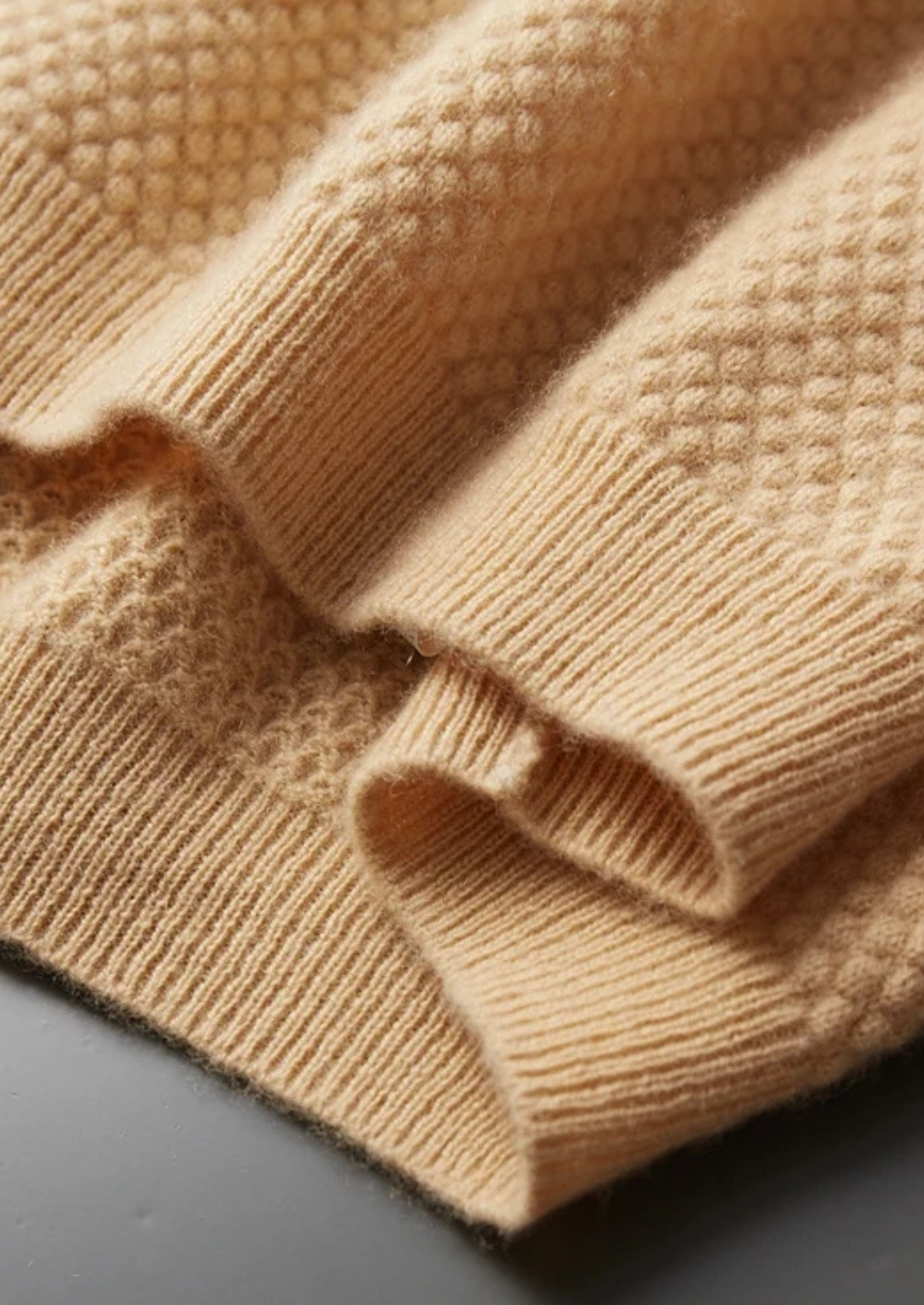 Premium Cashmere Mustard Two-Tone Polo | Castielli