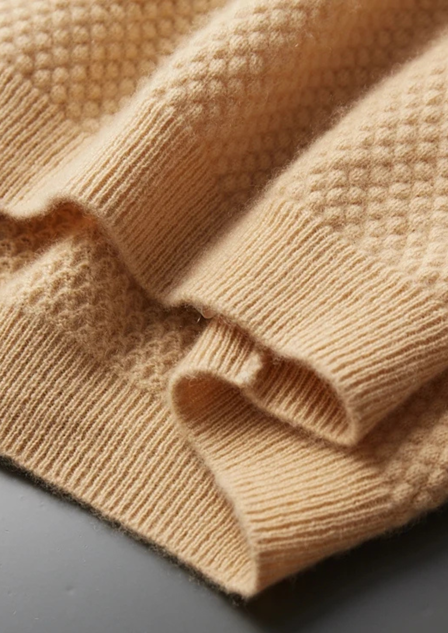 Premium Cashmere Mustard Two-Tone Polo | Castielli