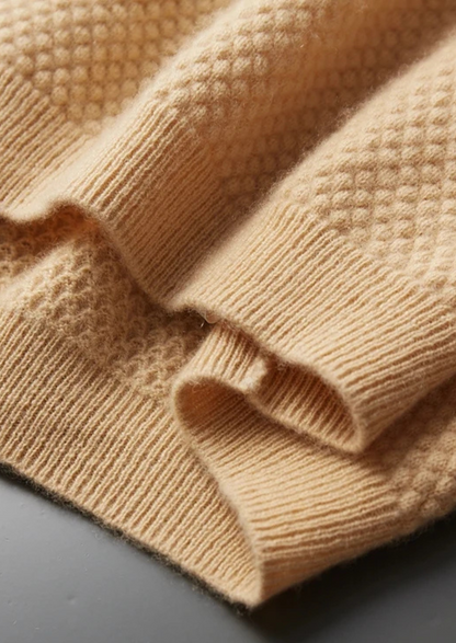 Premium Cashmere Mustard Two-Tone Polo | Castielli