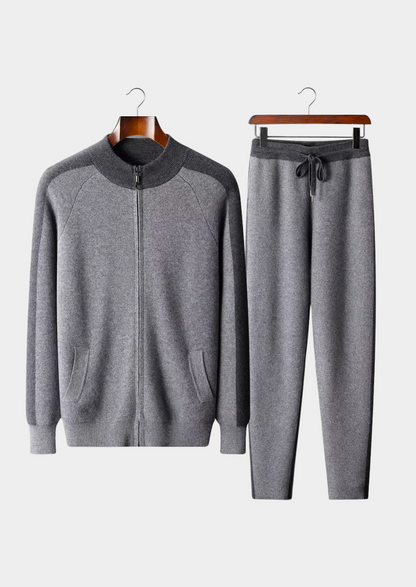 Premium Cashmere Dark Gray Torino Leisure Set | Castielli