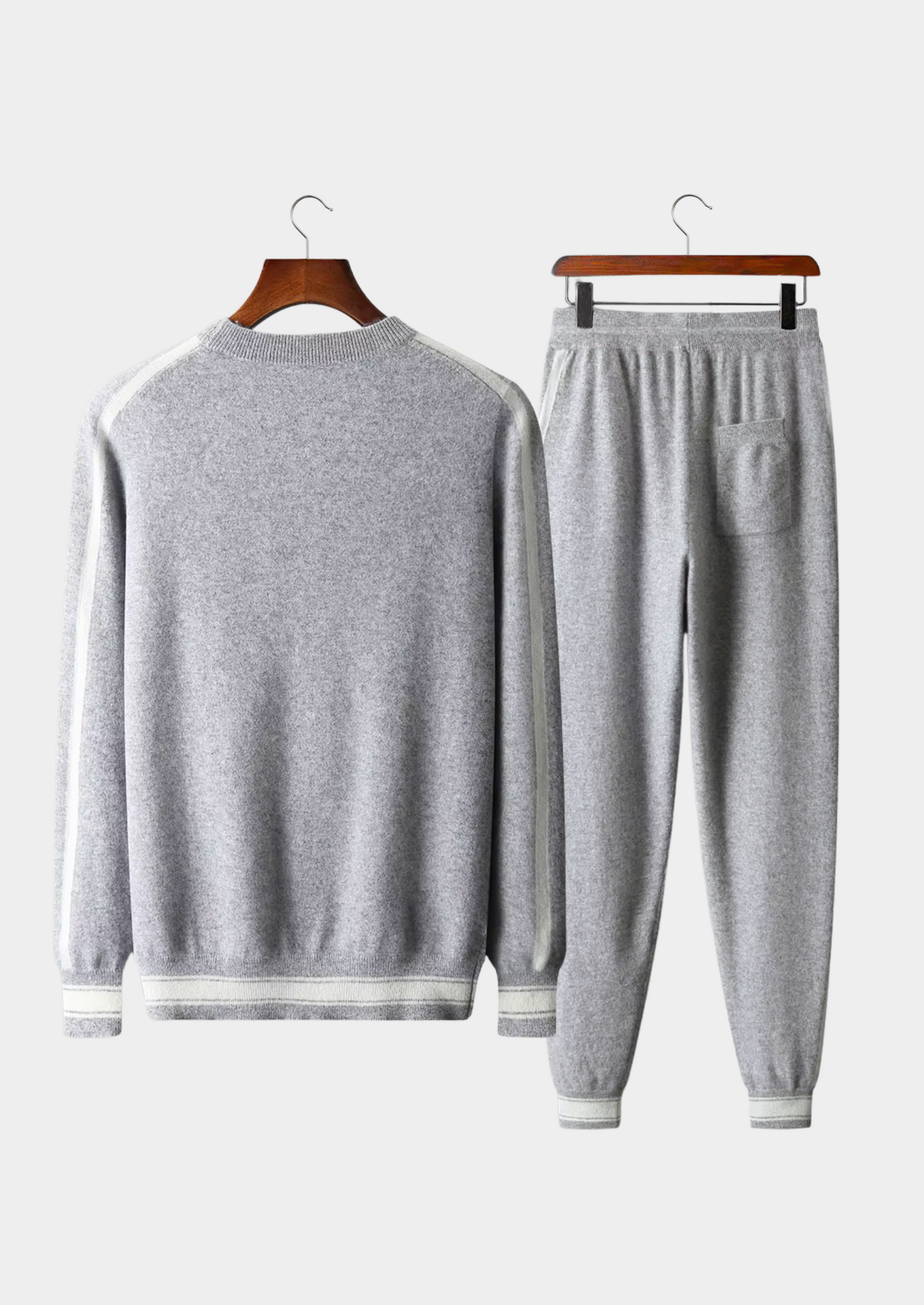 Premium Cashmere Light Gray Vienna Leisure Set | Castielli